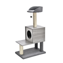 Luxury Cat Tree Multilayer Board Cat Tree House For Hanging Toys Sisal Material Scratch Resistant